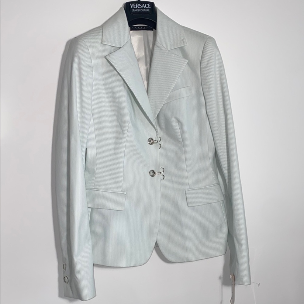 Laundry By Shelli Segal Gray Tailored Blazer with Notched Lapels